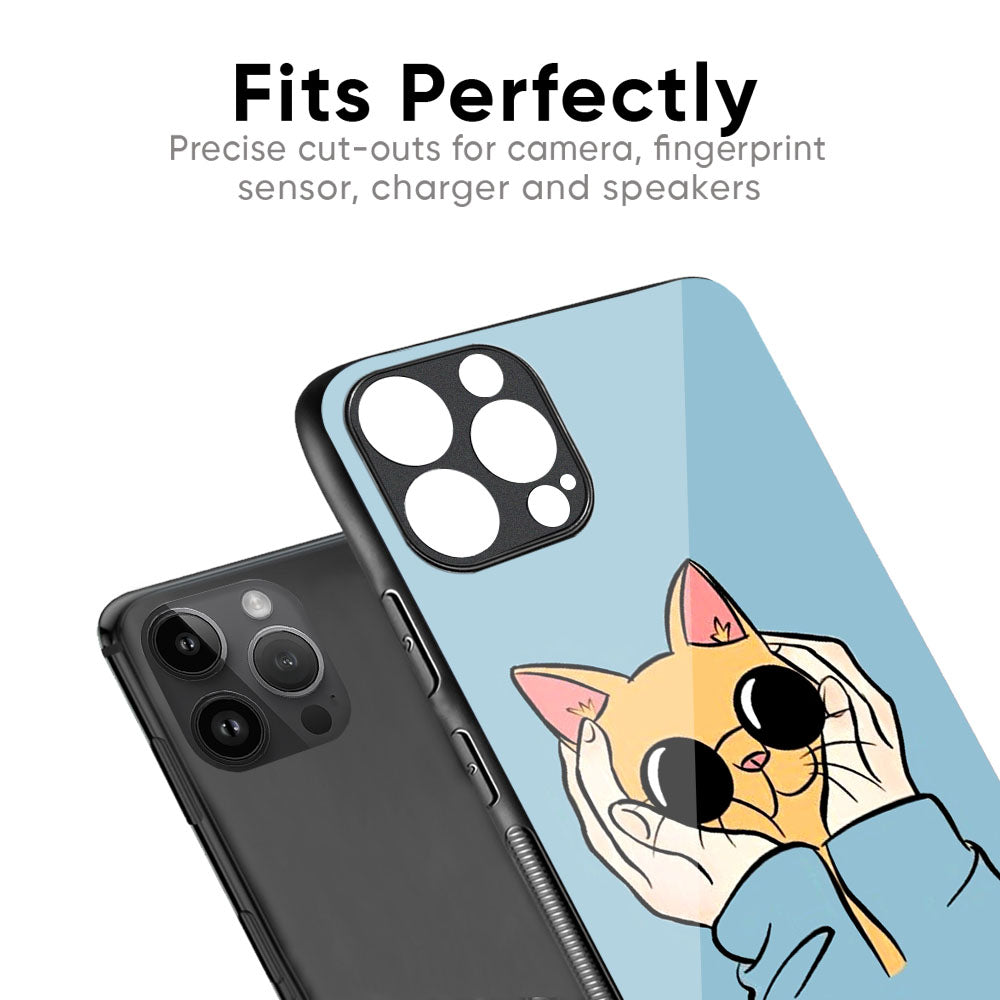 Adorable Cute Kitty Glass Case For iPhone 17