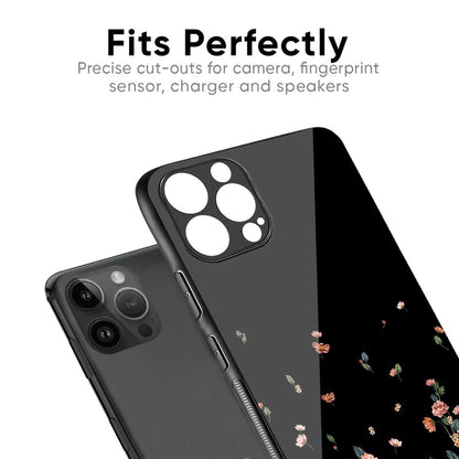 Floating Floral Print Glass Case for iPhone 17