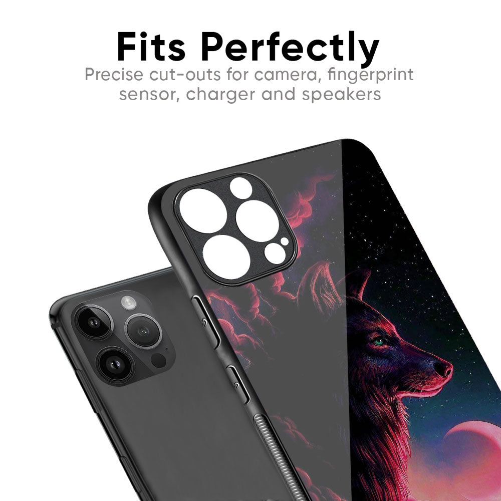 Moon Wolf Glass Case for iPhone 17