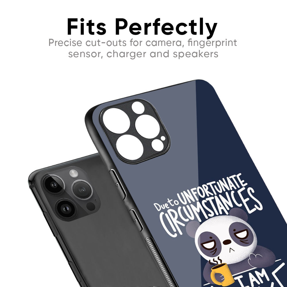 Struggling Panda Glass Case for iPhone 17 Pro Max