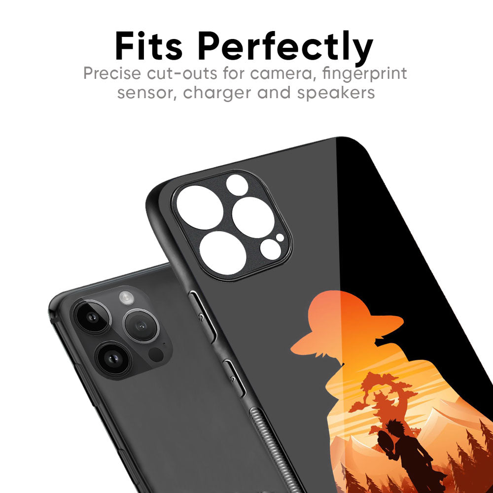 Luffy One Piece Glass Case for iPhone 17