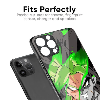 Anime Green Splash Glass Case for iPhone 17