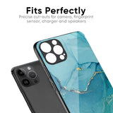 Blue Golden Glitter Glass Case for Apple iPhone 17e