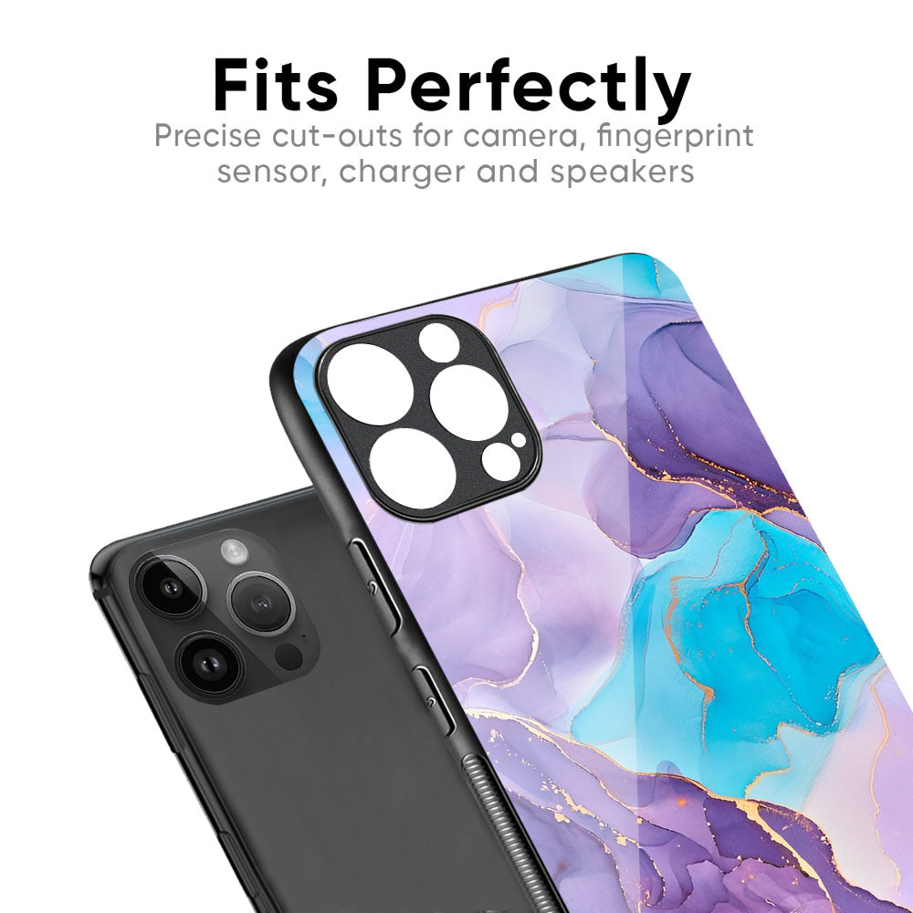 Alcohol ink Marble Glass Case for Apple iPhone 16e