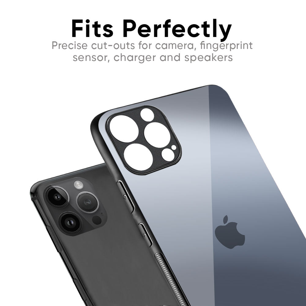 Space Grey Gradient Glass Case for iPhone 17