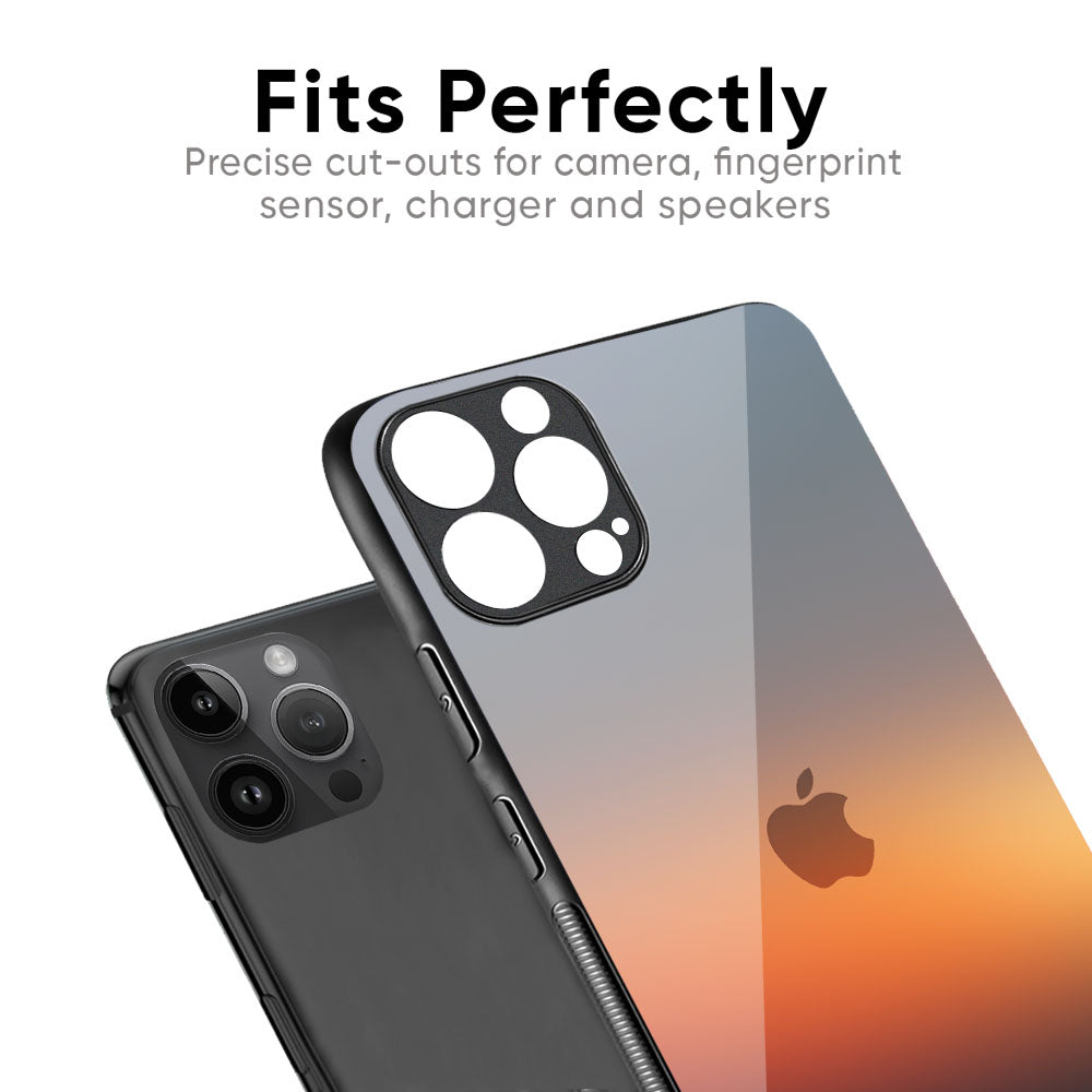 Aesthetic Orange Glass Case for iPhone 17 Pro