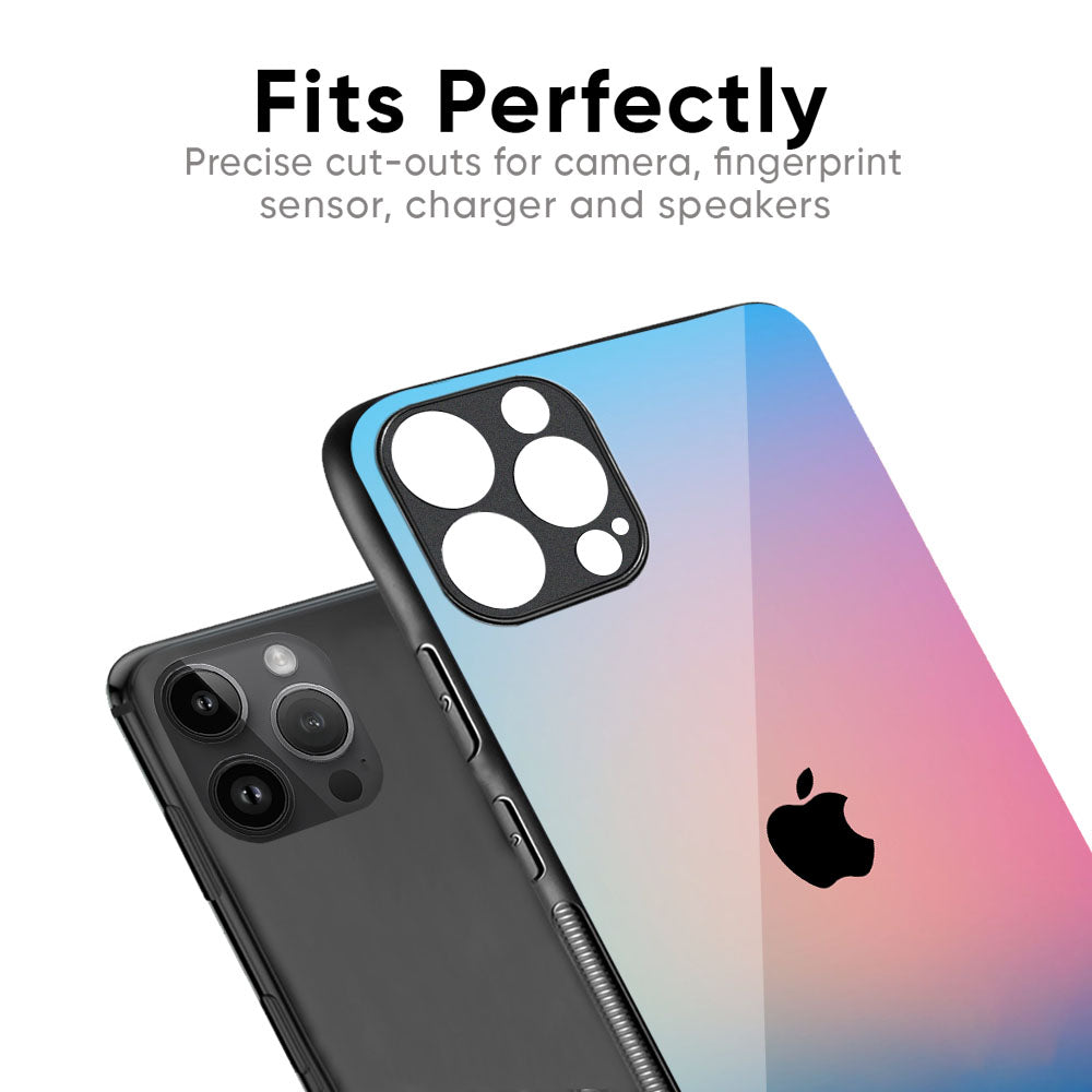 Blue & Pink Ombre Glass case for iPhone 17