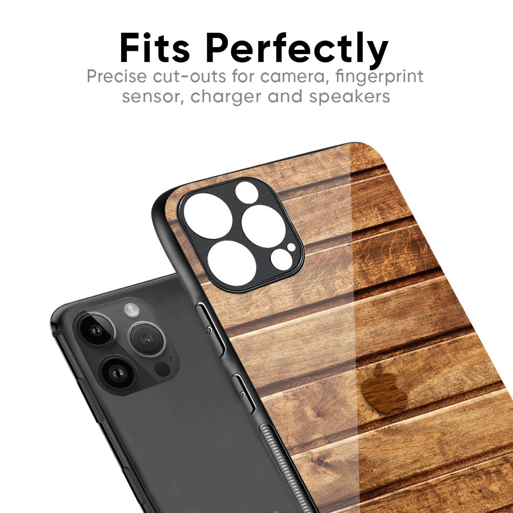 Wooden Planks Glass Case for iPhone 17