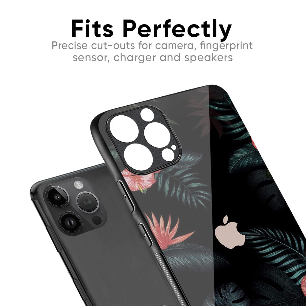Tropical Art Flower Glass Case for iPhone 17