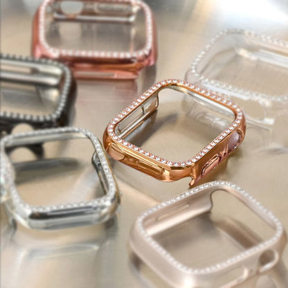 Rose Gold Single Halo Crystal Bumper Case