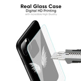 White Angel Wings Glass Case for Redmi K50i 5G