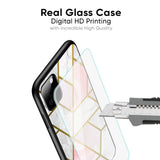 Geometrical Marble Glass Case for Redmi K50i 5G