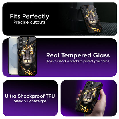 Golden Grey Tiger Glass Case