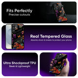 Rainbow Butterfly Metallic Glass Case