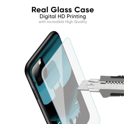 Cyan Bat Glass Case for Oppo A18