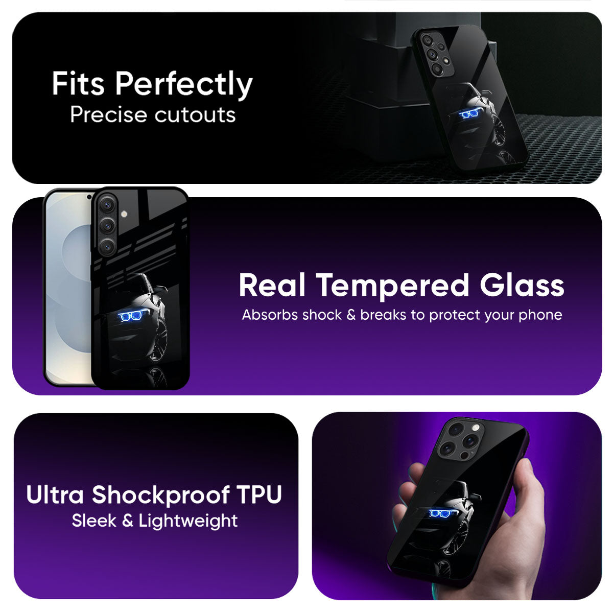 Car In Dark Glass Case