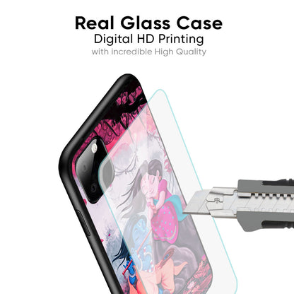 Radha Krishna Art Glass Case for Oppo A18