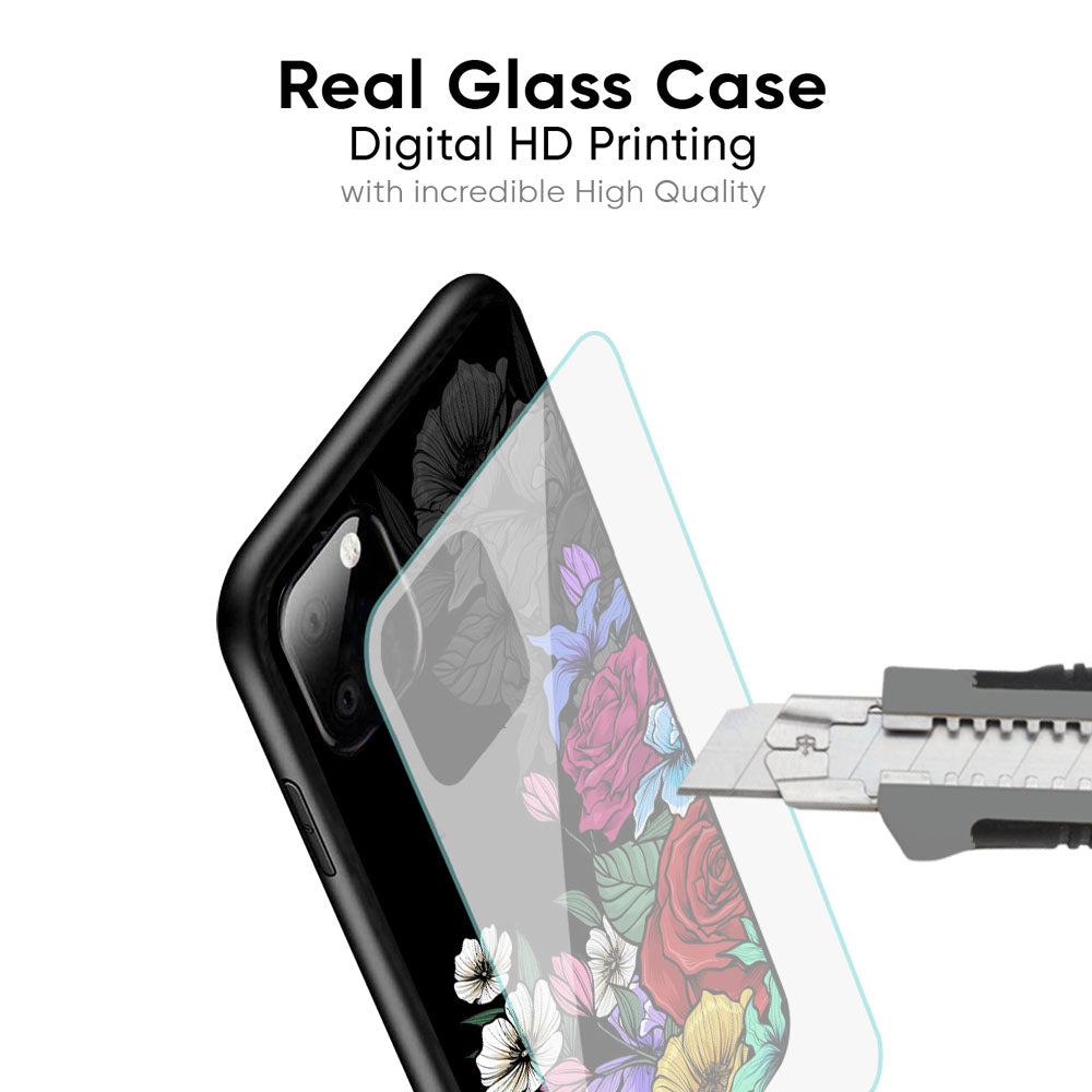 Rose Flower Bunch Art Glass Case for Nothing CMF Phone 1