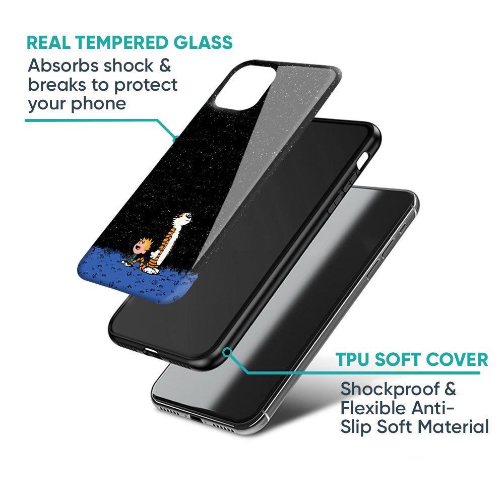 Night Sky Star Glass Case for Oppo Reno14 5G