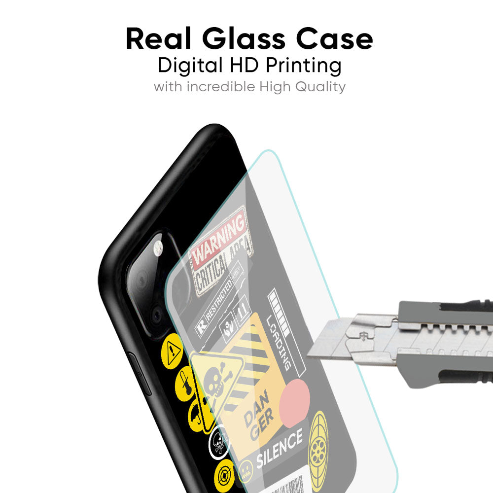 Danger Signs Glass Case for Oppo A18