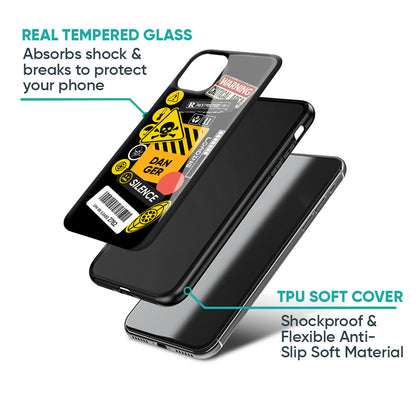 Danger Signs Glass Case for Samsung Galaxy A57 5G