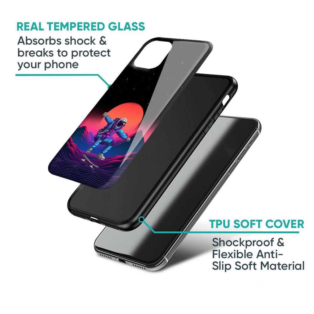 Retro Astronaut Glass Case for OnePlus Nord CE5 5G