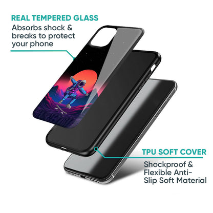 Retro Astronaut Glass Case for Samsung Galaxy M56 5G