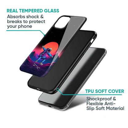 Retro Astronaut Glass Case for Samsung Galaxy A57 5G