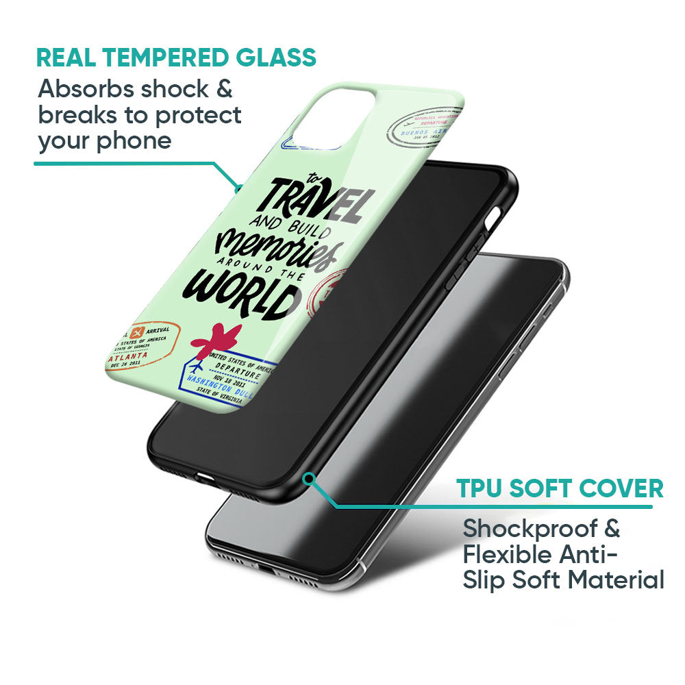 Travel Stamps Glass Case for Oppo K13 Turbo Pro 5G
