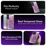 Purple Gold Marble Glass Case
