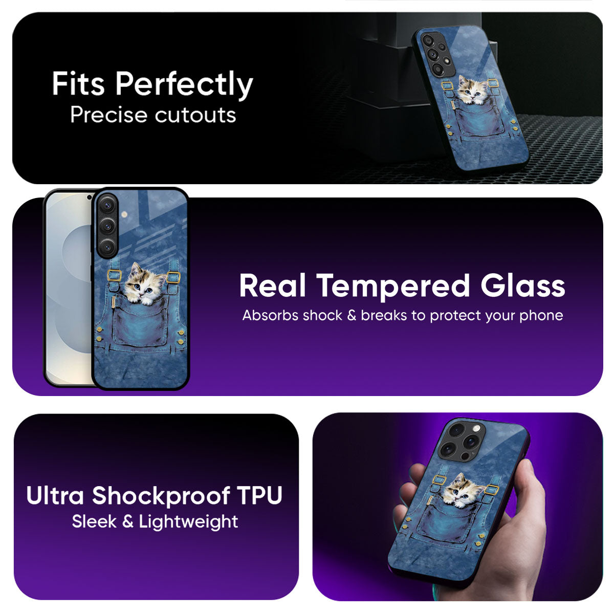 Kitty In Pocket Glass Case