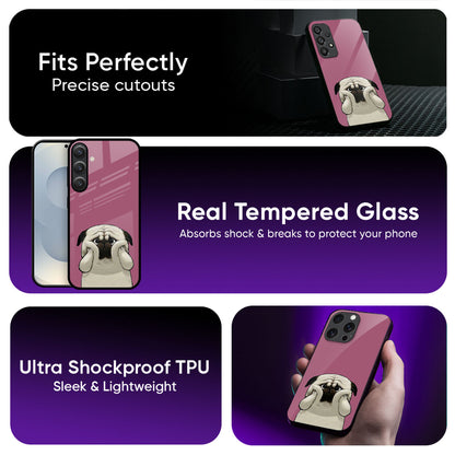 Funny Pug Face Glass Case