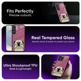 Funny Pug Face Glass Case