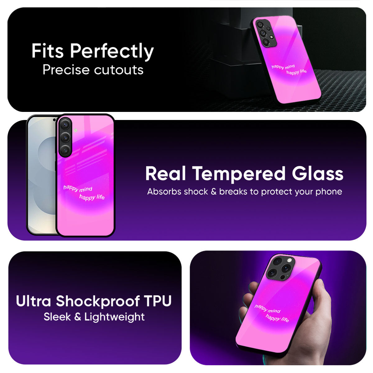 Qrioh Happy Mind Glass Case
