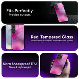 Pink & Purple Butterfly Glass Case