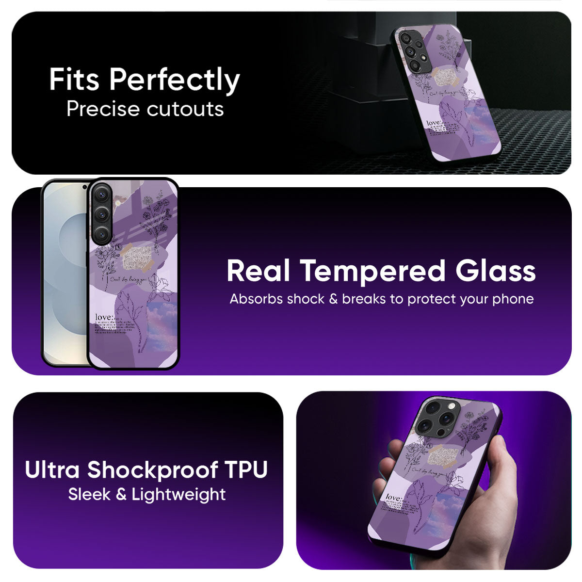 Petal Poetry Glass Case