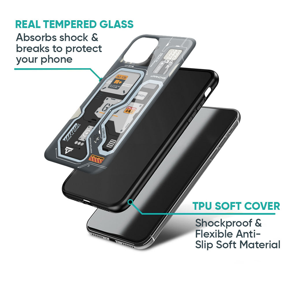 Retro Futuristic Glass Case for Samsung Galaxy A57 5G