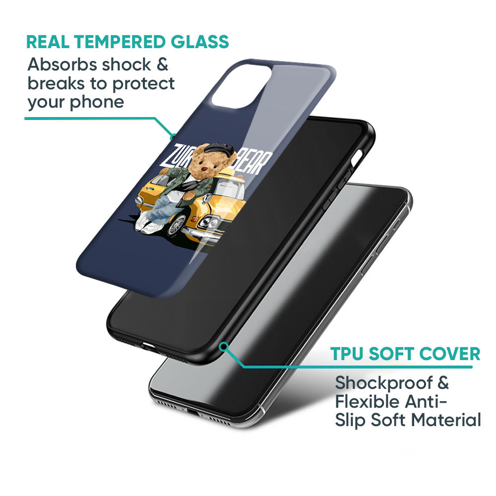 Adventurous Bear Glass Case for Apple iPhone 16e
