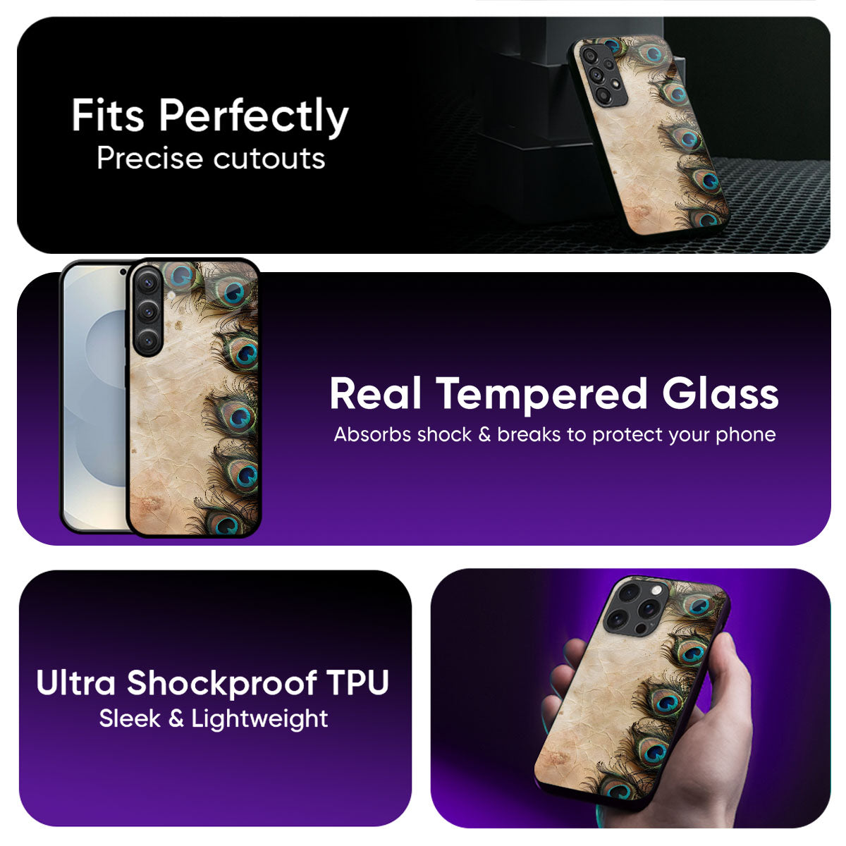 Mystic Feather Glass Case
