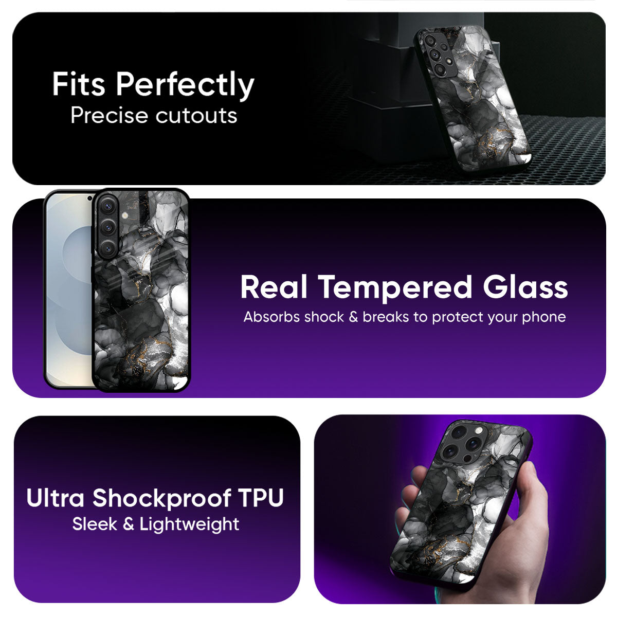 Charcoal Mirage Glass Case