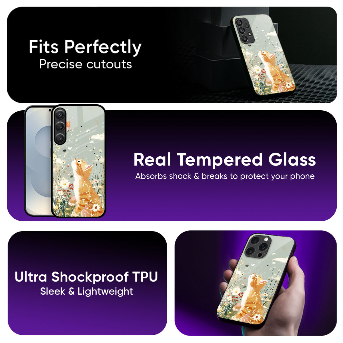 Sunny Catnap Glass Case