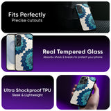 Teal Mandala Glass Case