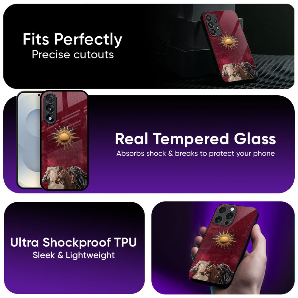 Sun Horses Glass Case