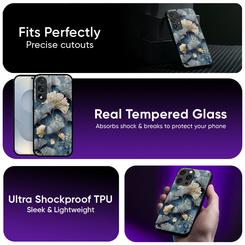 Floral Print Glass Case