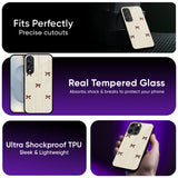 Maroon Bows Print Glass Case