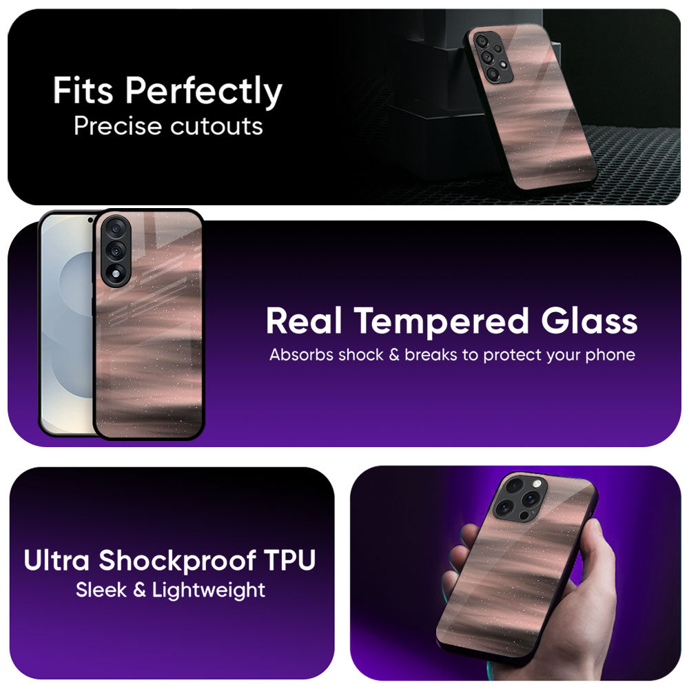 Rose Gold Shimmer Glass Case