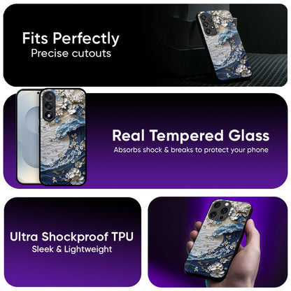 Blue Wave Glass Case