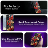 Red Butterfly Bloom Glass Case