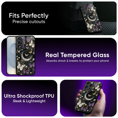 Moon & Butterfly Glass Case
