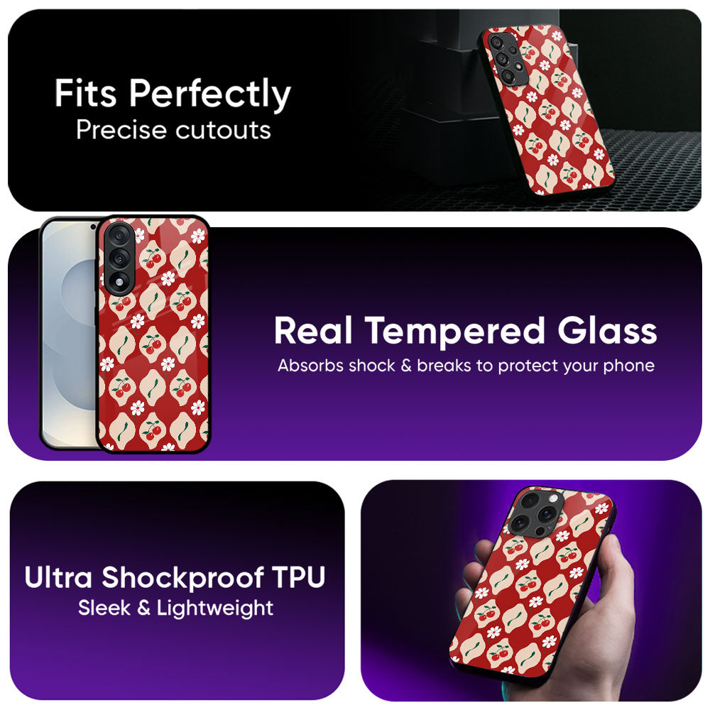 Red Cherry Glass Case